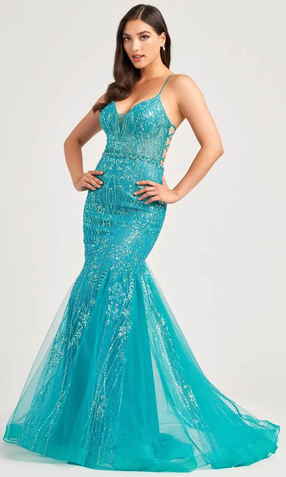 Ellie Wilde EW35236 - Cracked Ice Embellished Mermaid Prom Gown
