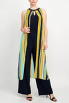 Sleeveless Multicolor Striped Jumpsuit