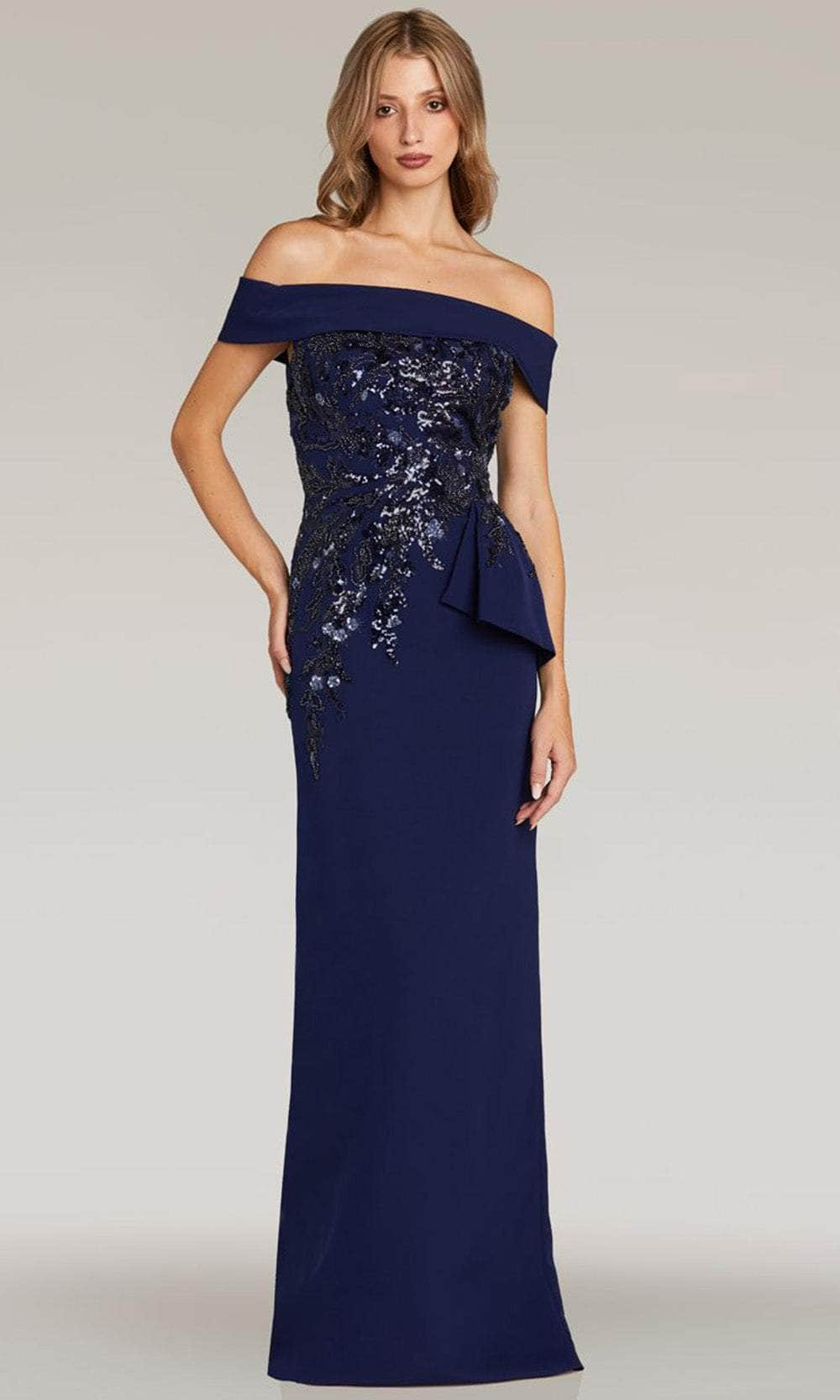 Feriani Couture 18336 - Straight Across Beaded Evening Gown
