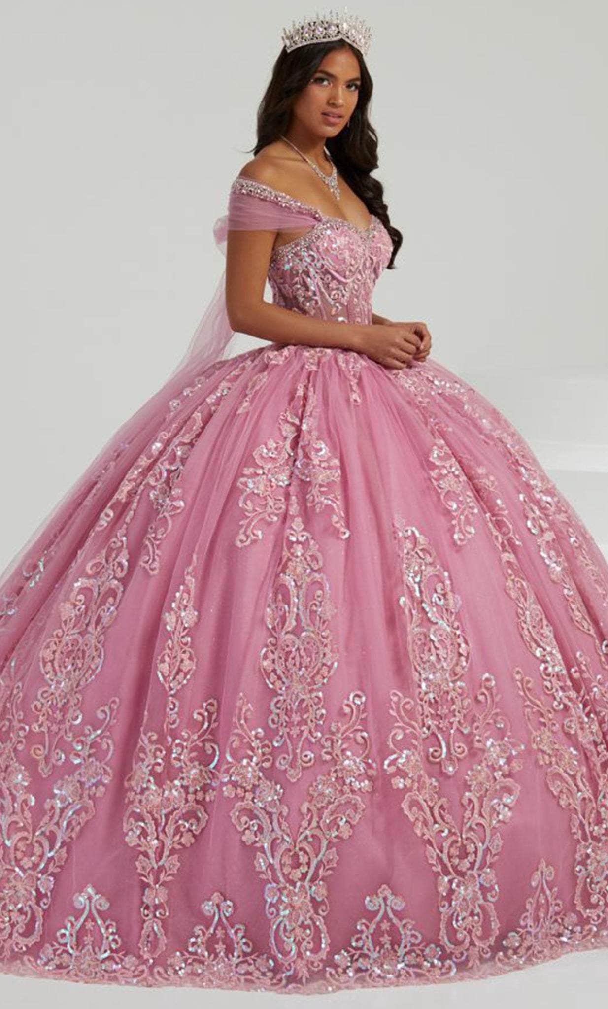 Fiesta Gowns 56476 - Sequined Quinceanera Ballgown
