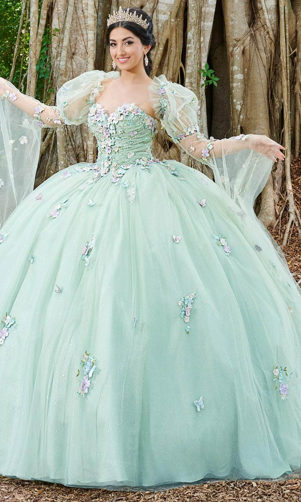 Fiesta Gowns 56500 - 3D Floral Applique Sweetheart Ballgown
