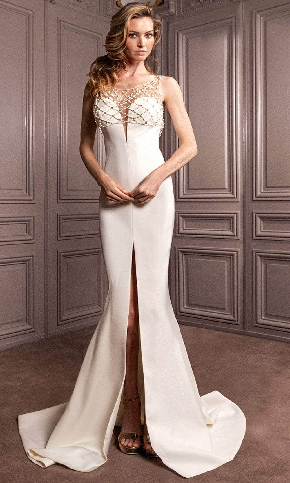 Gatti Nolli Couture GA-6999 - Bead Overlaid Evening Gown

