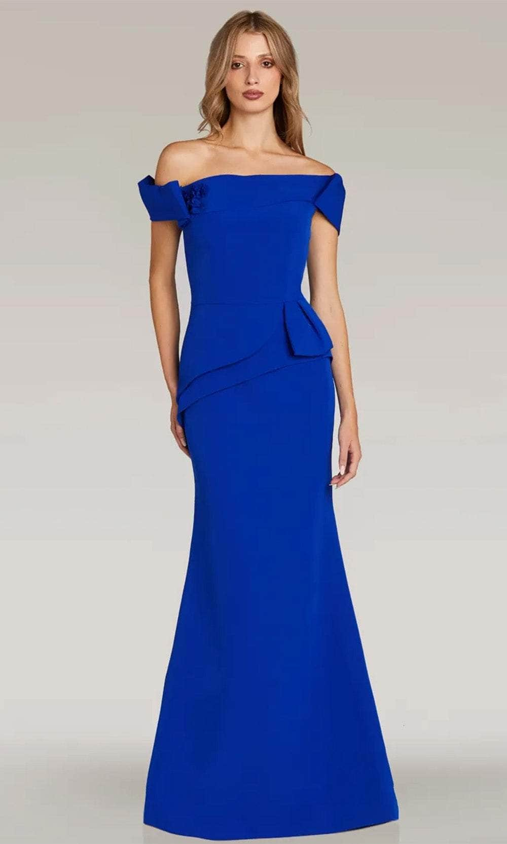 Gia Franco 12306 - Asymmetrical Peplum Evening Dress
