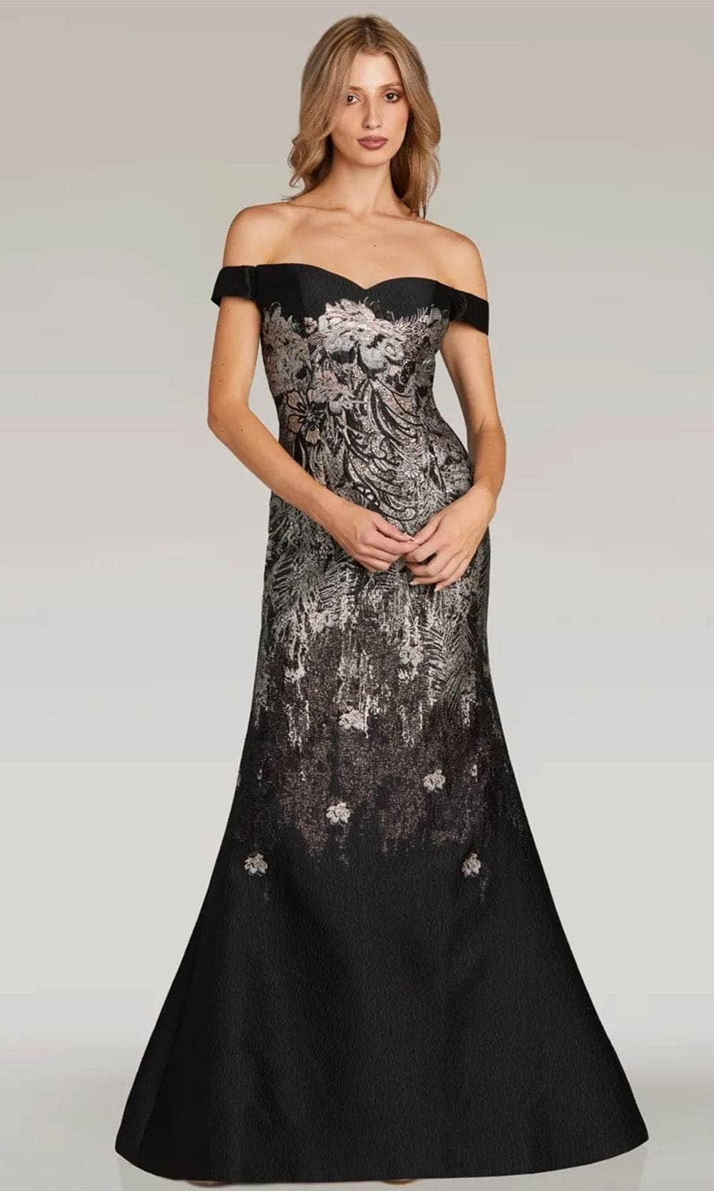 Gia Franco 12322 - Floral Detailed Evening Dress
