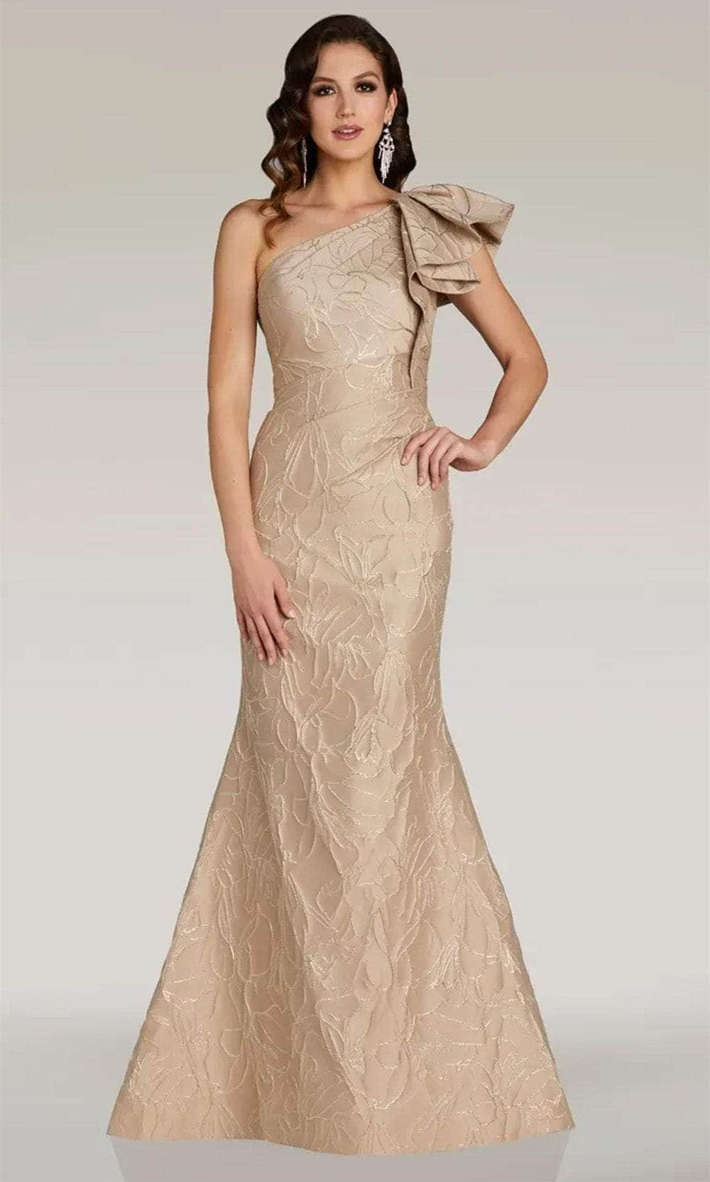 Gia Franco 12375 - Floral Embossed Evening Dress
