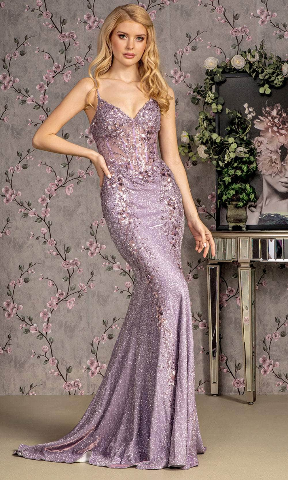 GLS by Gloria GL3399 - Sequin Sheath Evening Dress
