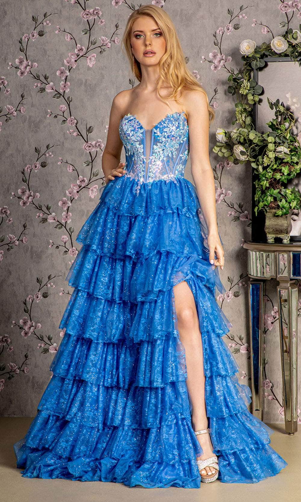 GLS by Gloria GL3461 - Sweetheart Neck Corset Bodice Prom Gown
