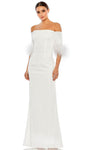 Strapless Back Zipper Off the Shoulder Floor Length Sheath Natural Waistline Sheath Dress/Evening Dress