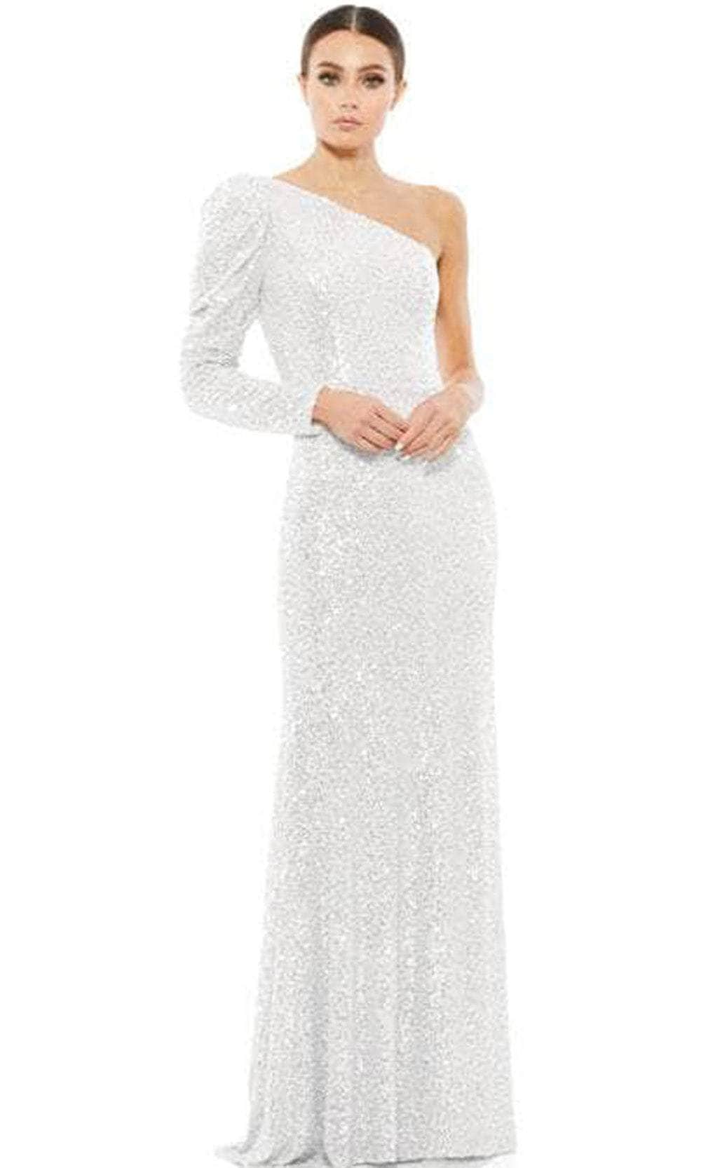 Ieena Duggal 26591 - Sequined Long Sleeve Sheath Gown
