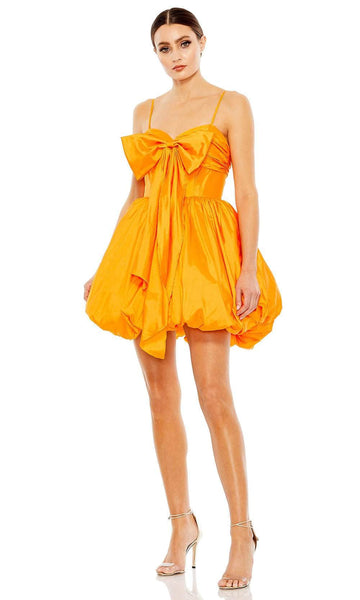 Cocktail Short Back Zipper Ruched Draped Bubble Dress Sweetheart Natural Waistline Spaghetti Strap Dress With a Bow(s)