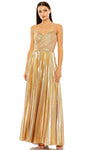 Tall Sophisticated A-line Goddess Pleated Hidden Back Zipper Faux Wrap Natural Waistline Floor Length Sweetheart Spaghetti Strap Dress