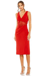 V-neck Sheer Ruched Above the Knee Natural Waistline Sheath Sleeveless Sheath Dress