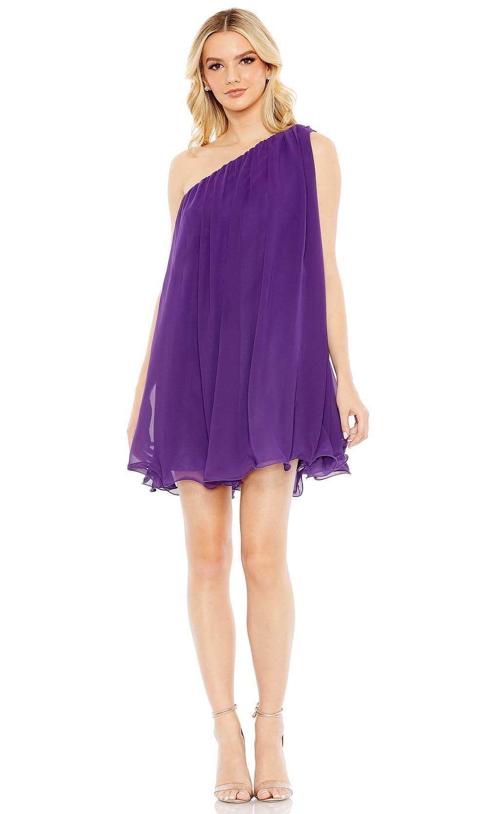 Ieena Duggal 55951 - One Shoulder Cape Dress
