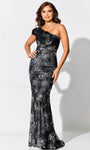 Tall Strapless Sheath Natural Waistline Beaded Open-Back Embroidered Sequined Asymmetric Sheath Dress/Evening Dress with a Brush/Sweep Train With Ruffles