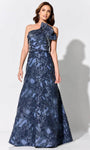 A-line Sleeveless Fall Natural Waistline Floor Length Belted Wrap Asymmetric Beaded Evening Dress With Ruffles