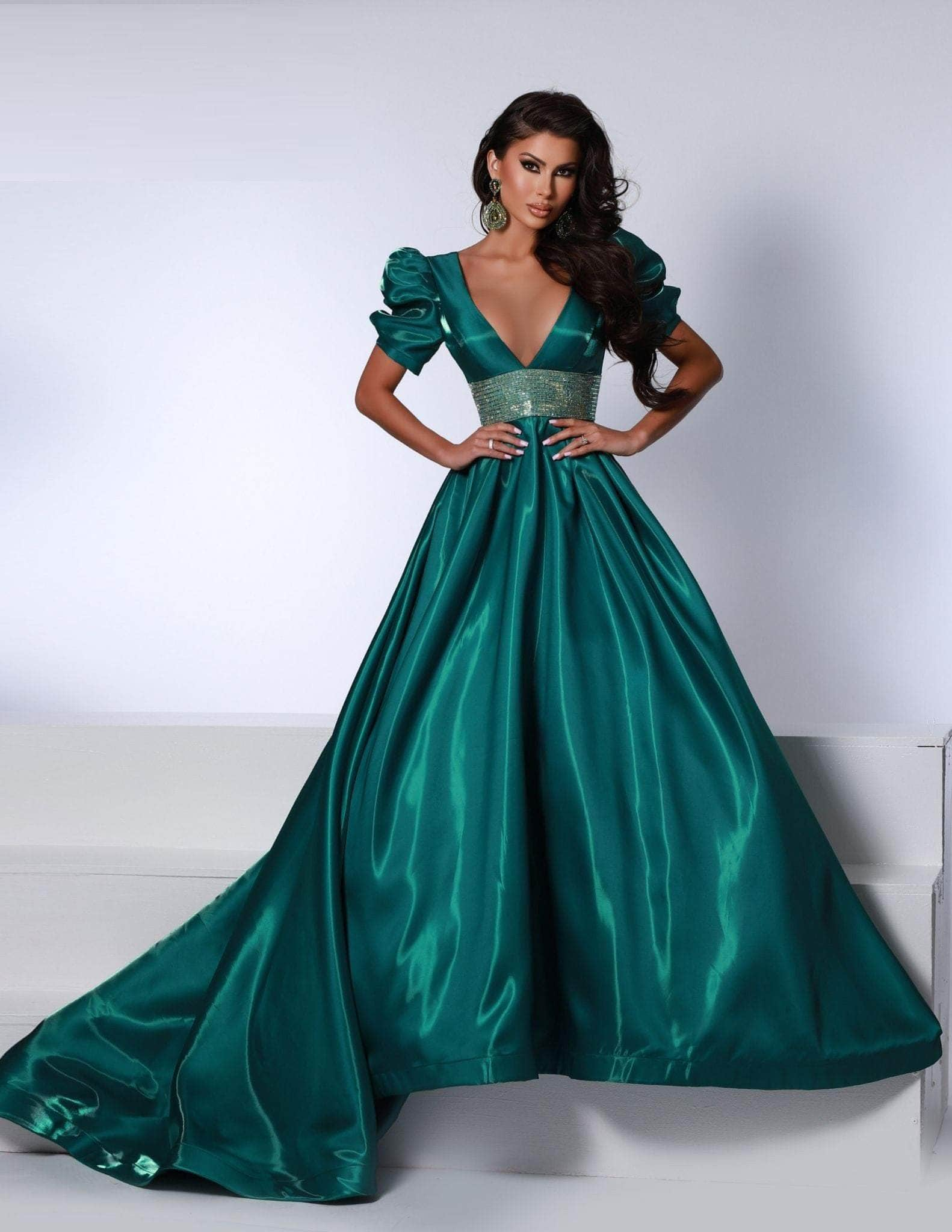 Johnathan Kayne 2692 - Short Puff Sleeve Ballgown
