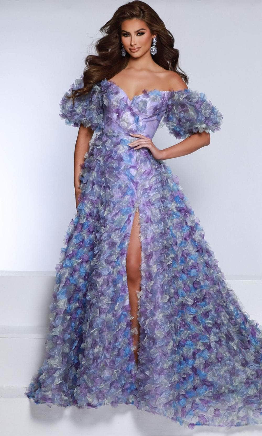 Johnathan Kayne 2833 - Sweetheart 3D Floral Appliqued Prom Dress
