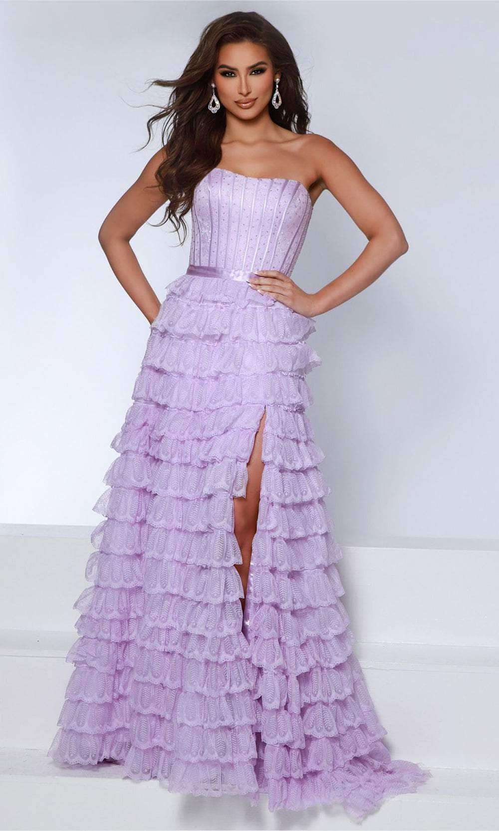 Johnathan Kayne 2862 - Strapless Beaded Corset Prom Dress
