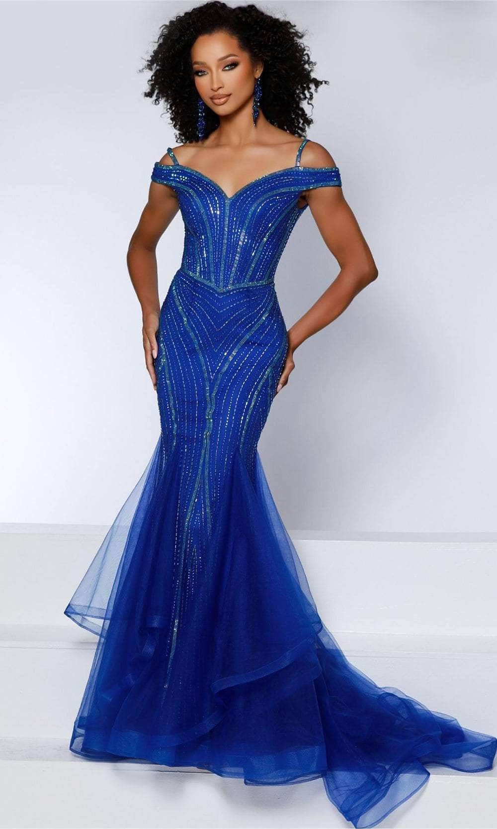 Johnathan Kayne 2866 - Cold Shoulder Mermaid Evening Dress
