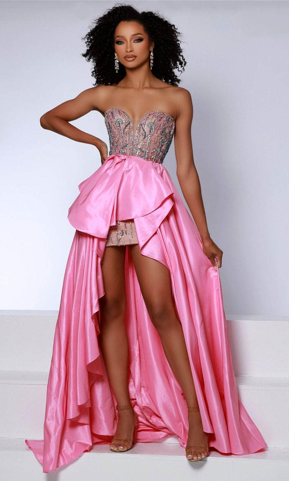 Johnathan Kayne 2904 - Strapless Taffeta Overskirt Prom Dress
