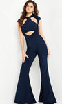 Cut-out Detailed High Neck Jumpsuit