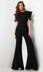 Belt-like Detailed Short Sleeve Jumpsuit