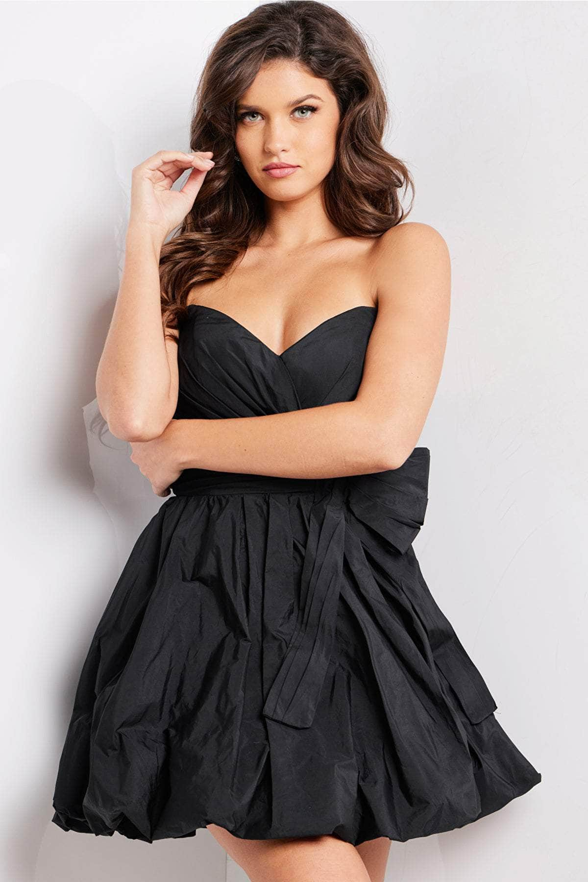 Jovani 37016 - Strapless Bubble Skirt Cocktail Dress
