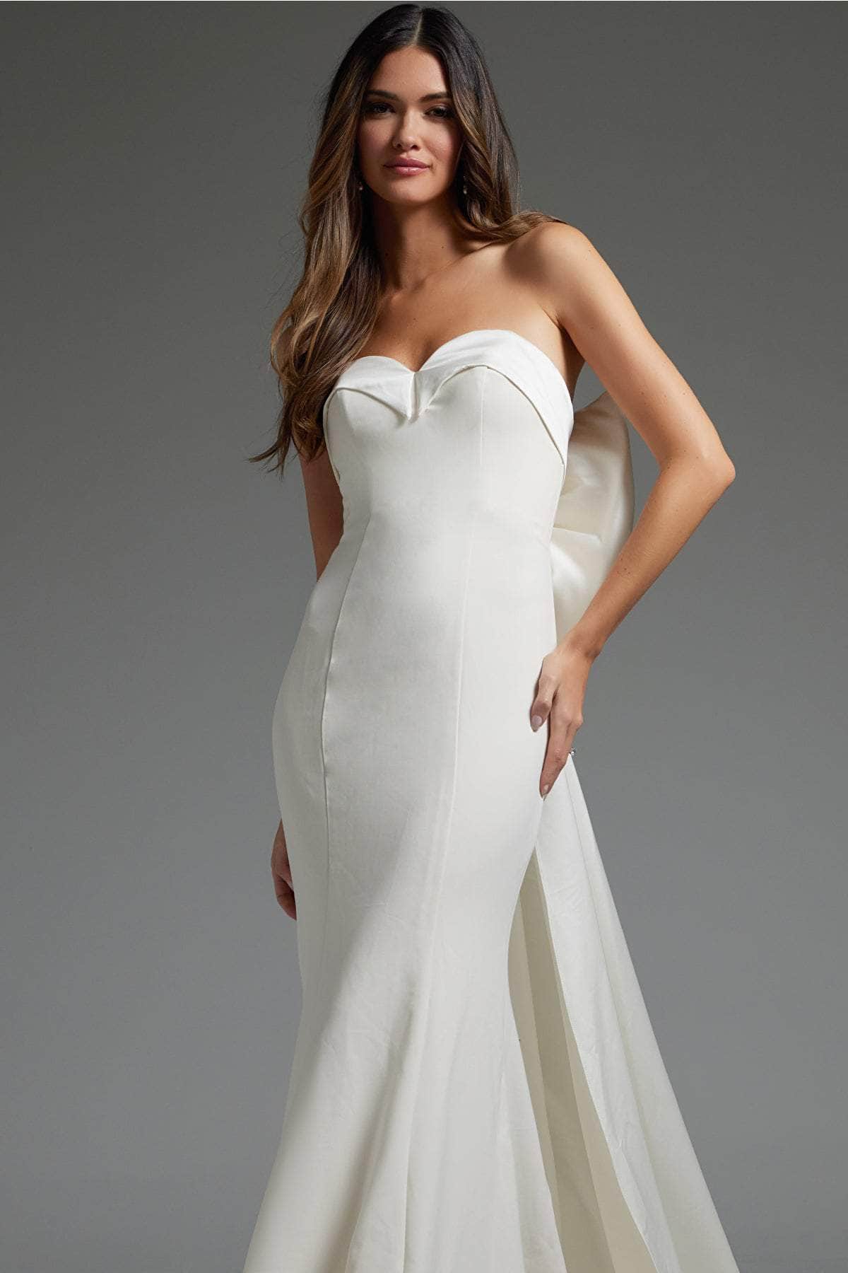 Jovani JB05352 - Bow Back Bridal Gown
