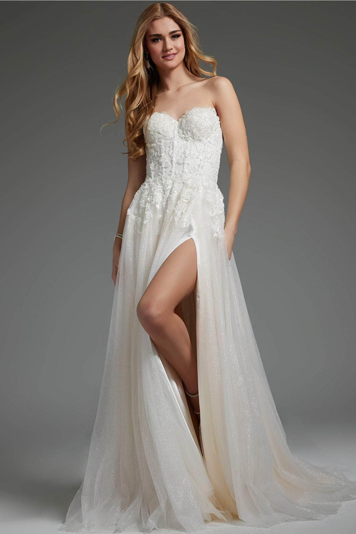 Jovani JB25730 - Embroidered Sweetheart Bridal Gown
