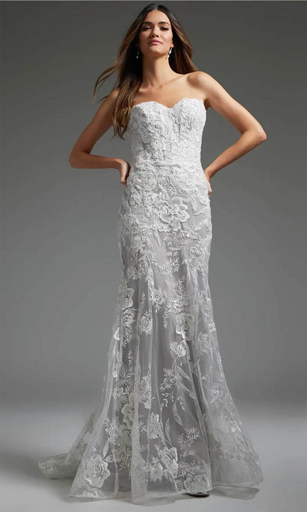 Jovani JB38221 - Lace Mermaid Bridal Gown
