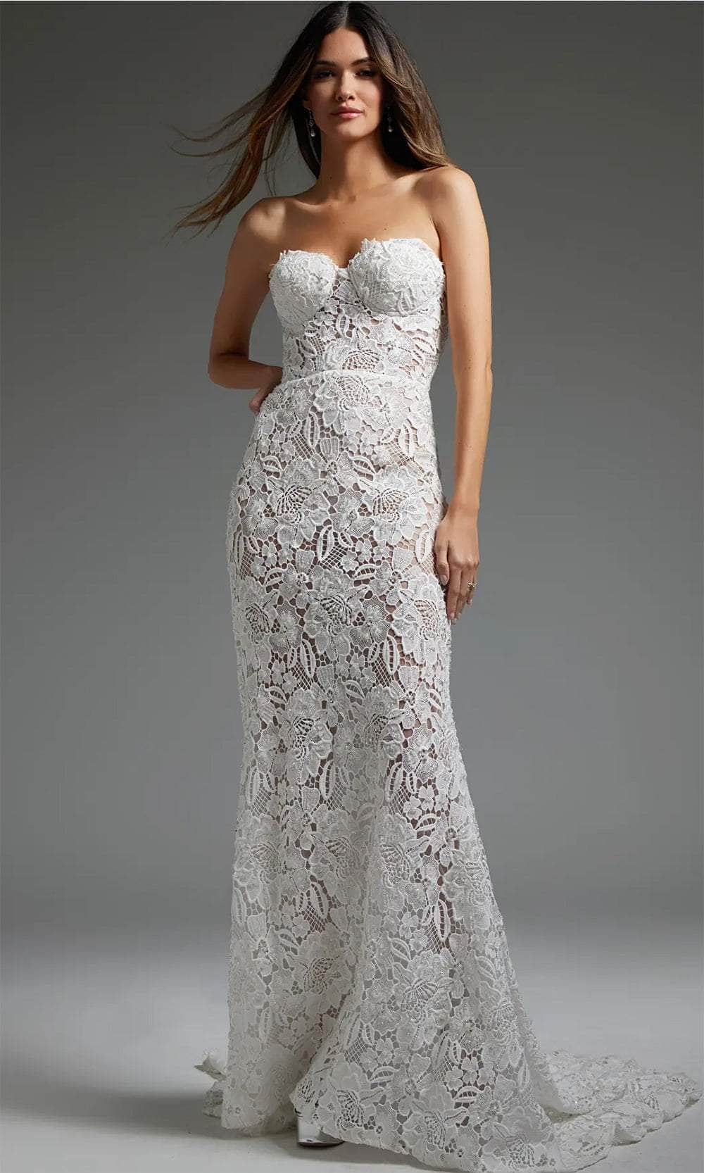 Jovani JB38271 - Lace Corset Bridal Gown
