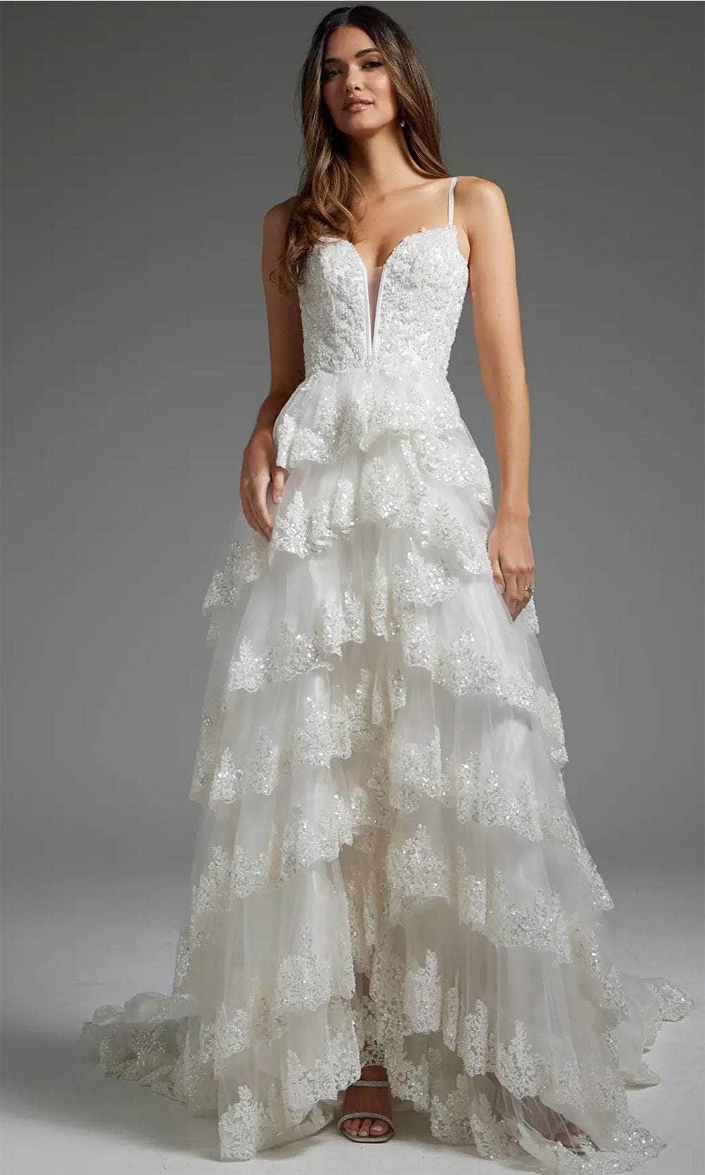 Jovani JB38641 - Ornate Tiered Bridal Gown
