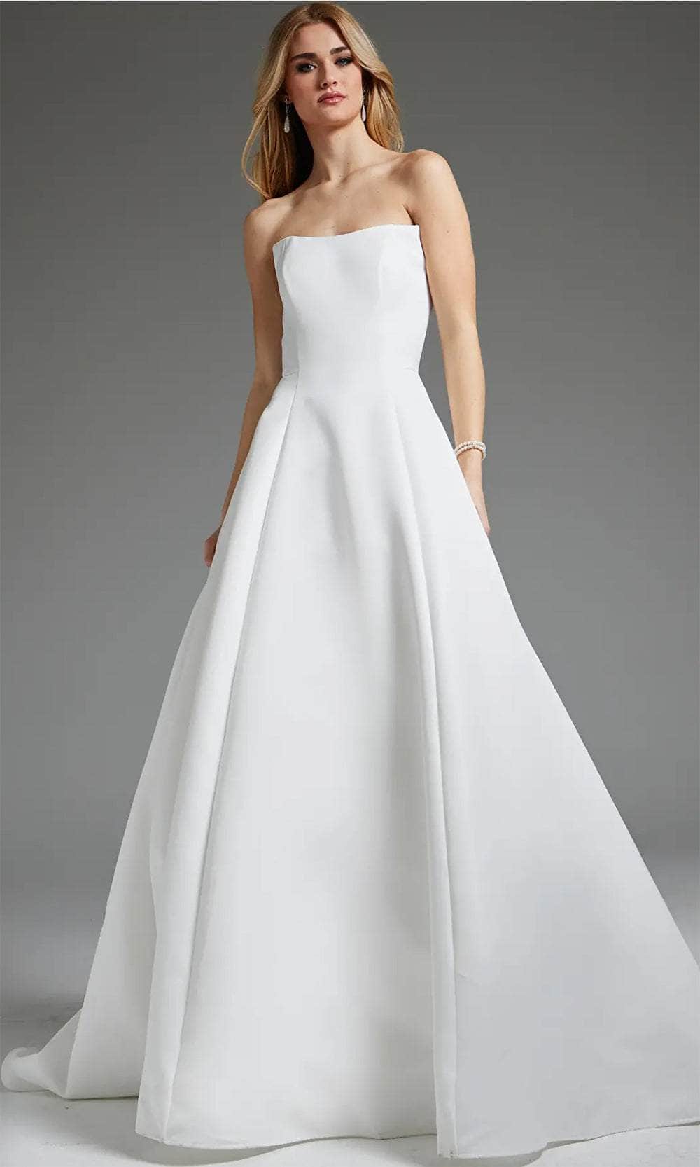 Jovani JB42346 - Strapless Seamed Bodice Bridal Gown
