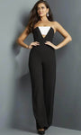 Strapless Fitted Bodice Jumpsuit