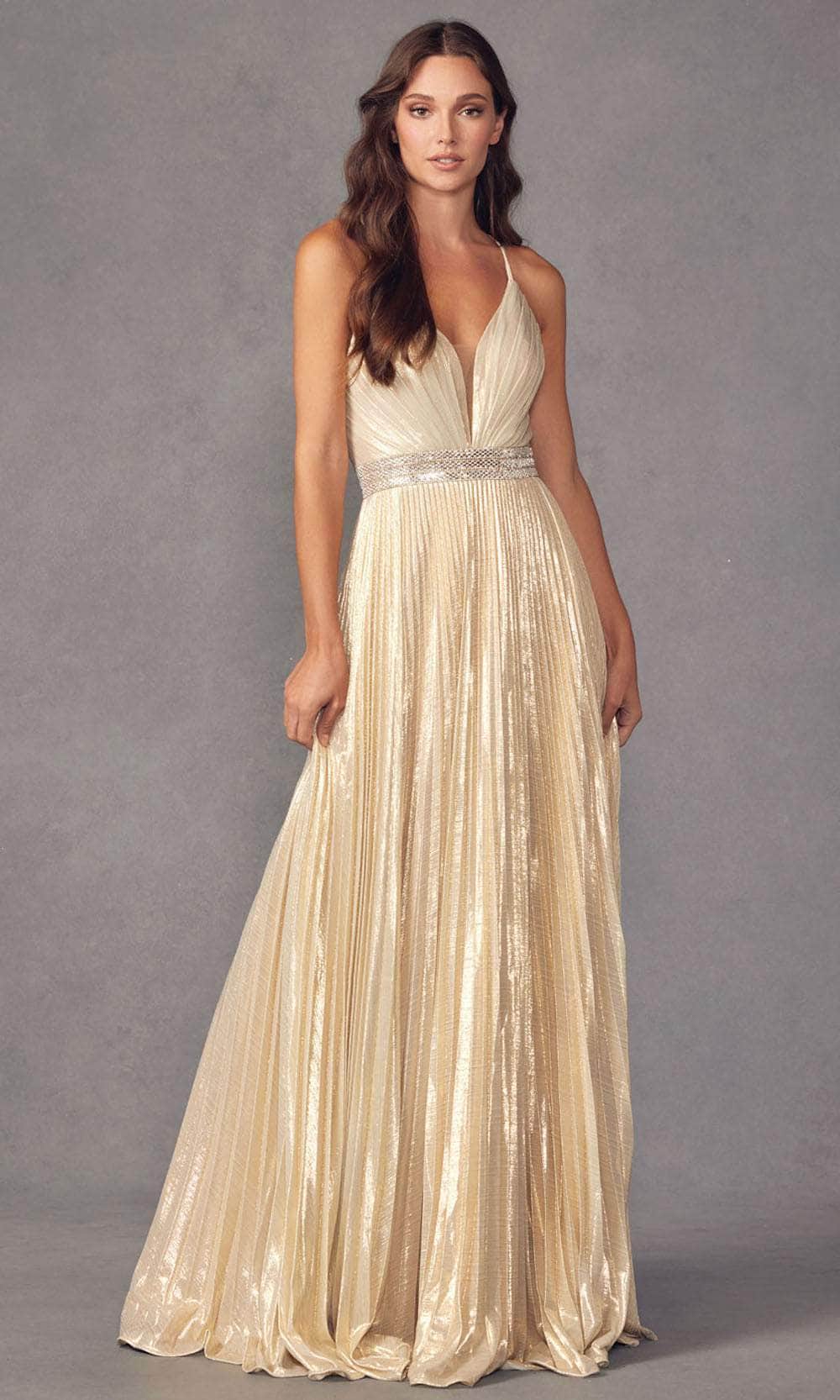 Juliet Dresses 226 - Sleeveless Pleated A-line Prom Dress
