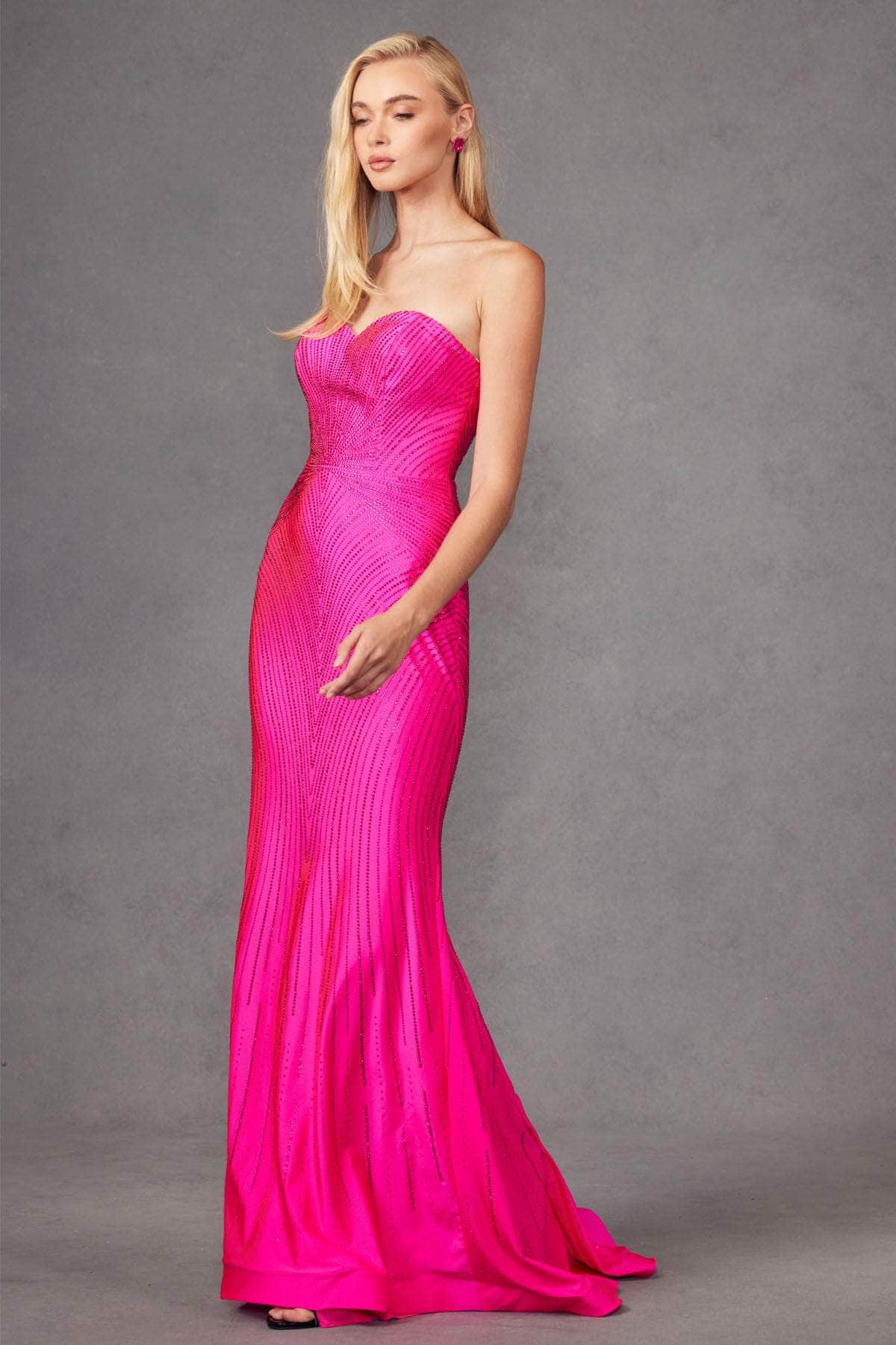 Juliet Dresses JT2472R - Sweetheart Neck Embellished Prom Dress
