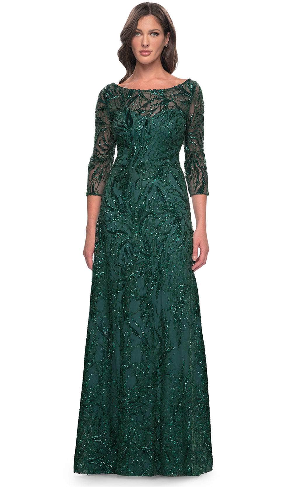 La Femme 31690 - Illusion Sequin Formal Dress
