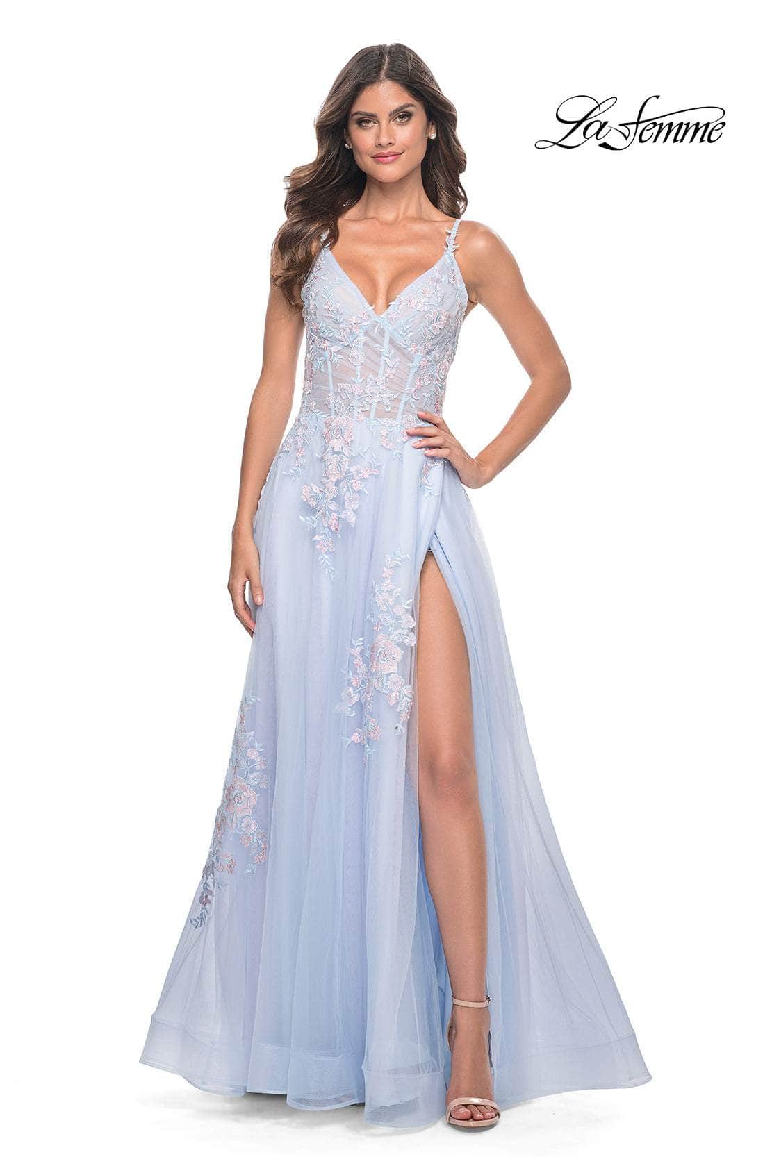 La Femme 31939 - Tulle A-Line Prom Dress
