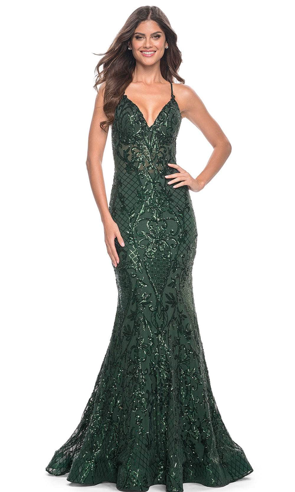 La Femme 31943 - Sequin Pattern Prom Dress
