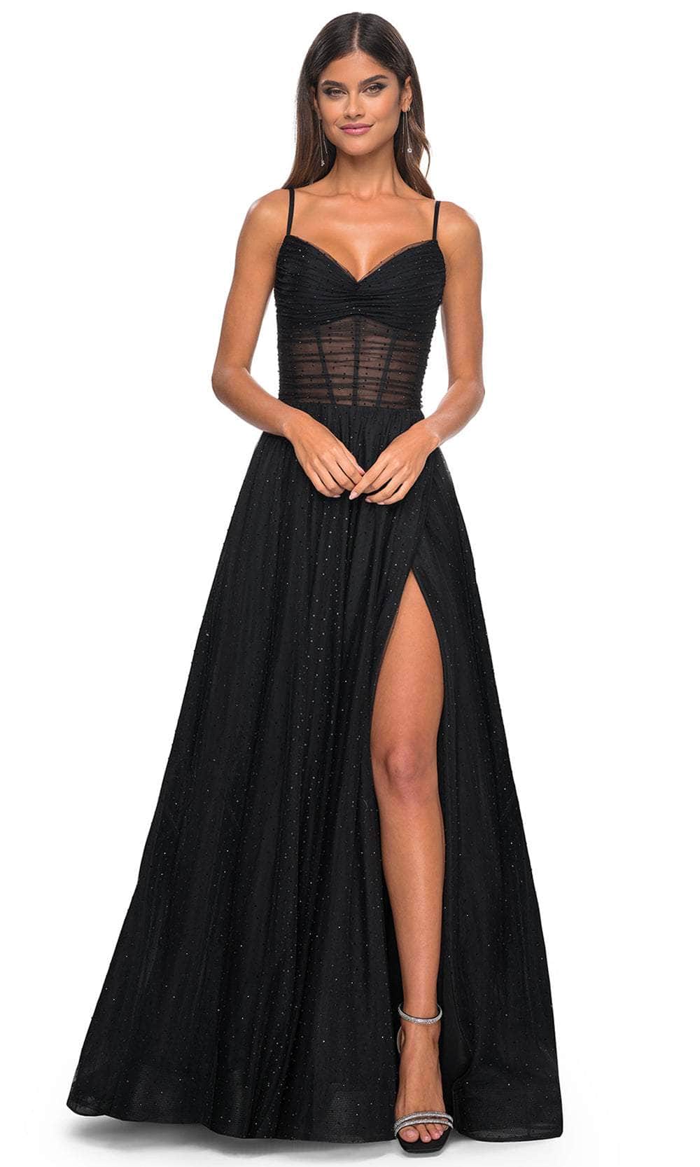 La Femme 31970 - Ruched Tulle Prom Dress
