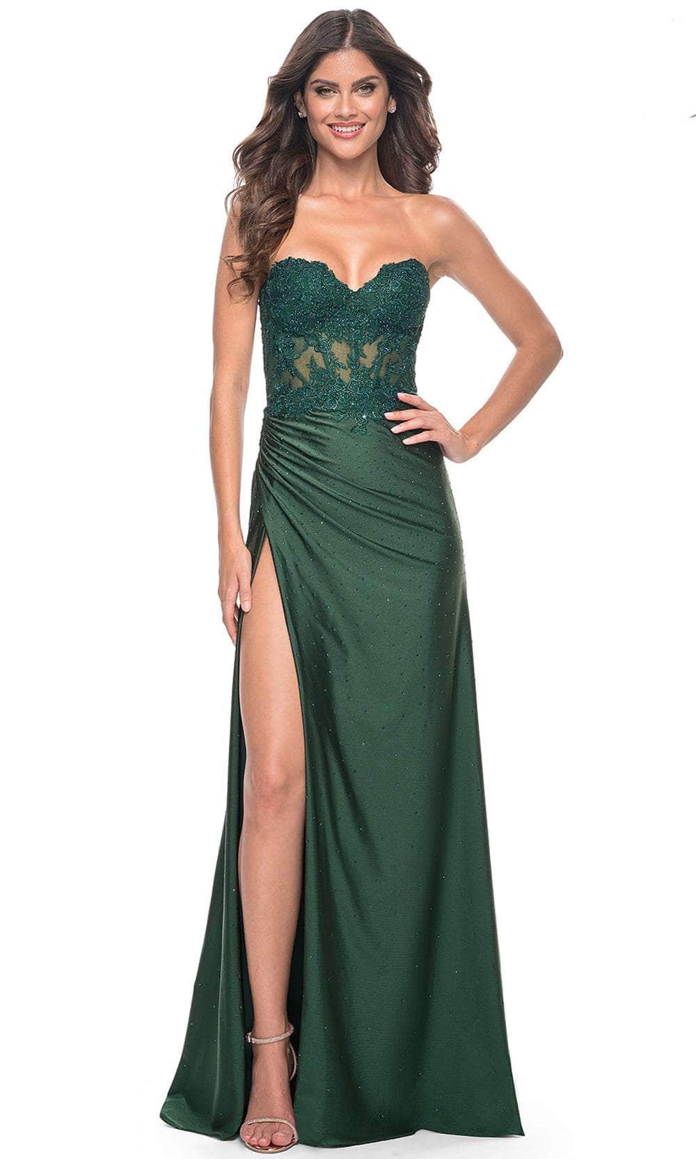La Femme 32011 - Rhinestone Jersey Prom Dress
