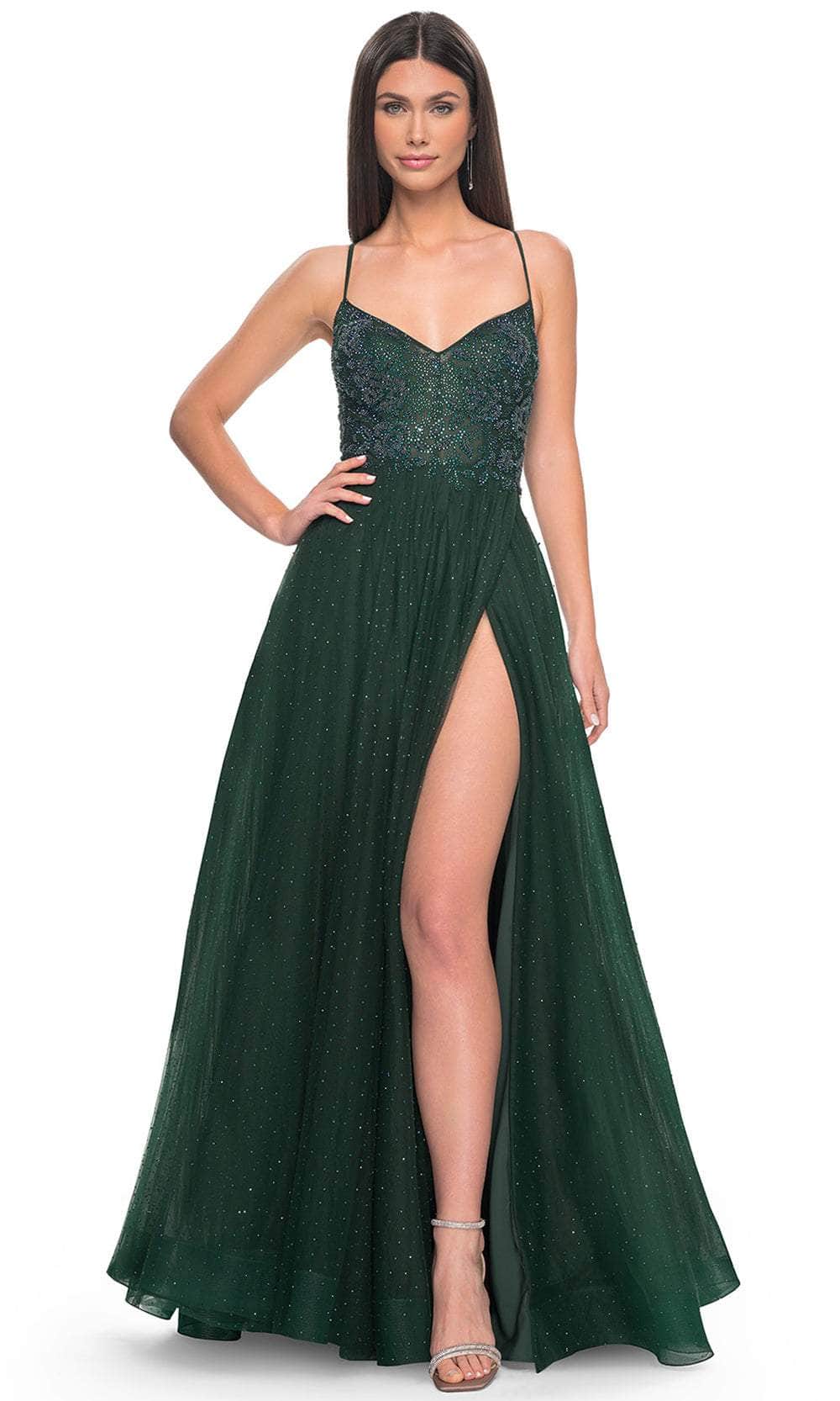 La Femme 32020 - Beaded Illusion Prom Dress
