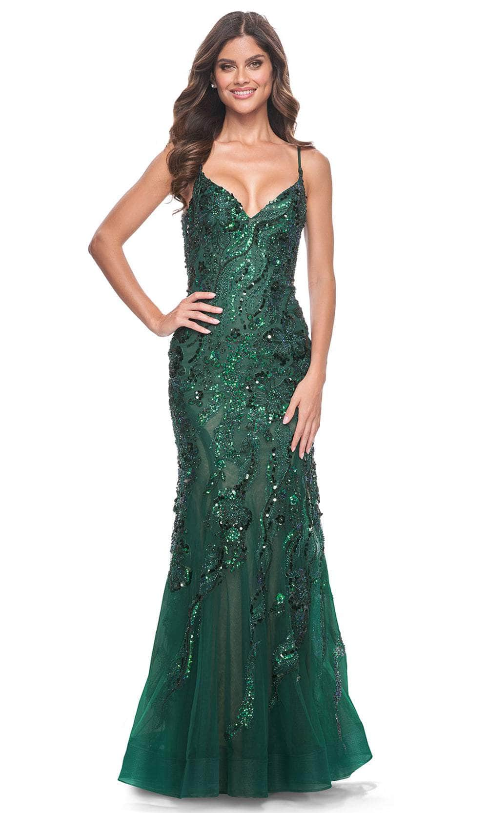 La Femme 32049 - Sequin Detailed Prom Dress
