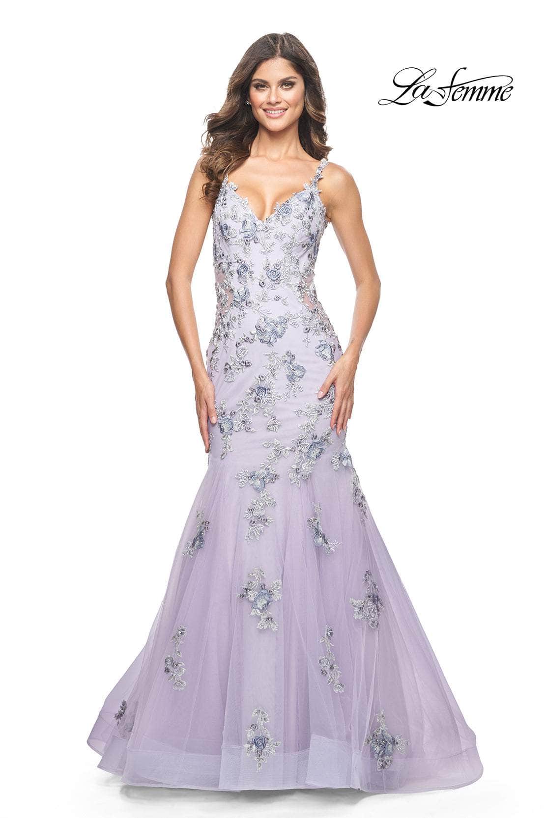 La Femme 32091 - Sleeveless Mermaid Prom Gown
