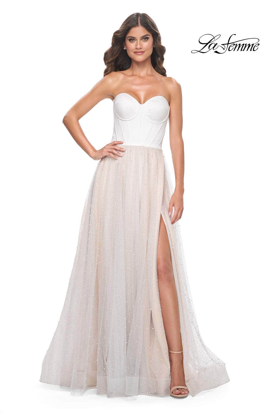 La Femme 32149 - Sweetheart Strapless Prom Gown
