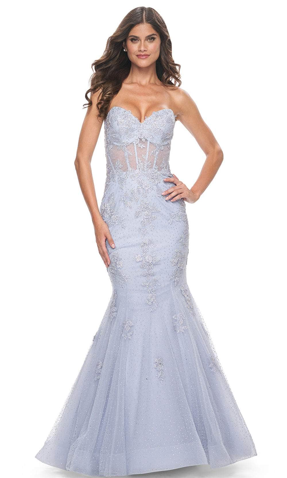 La Femme 32214 - Sweetheart Illusion Waist Prom Gown
