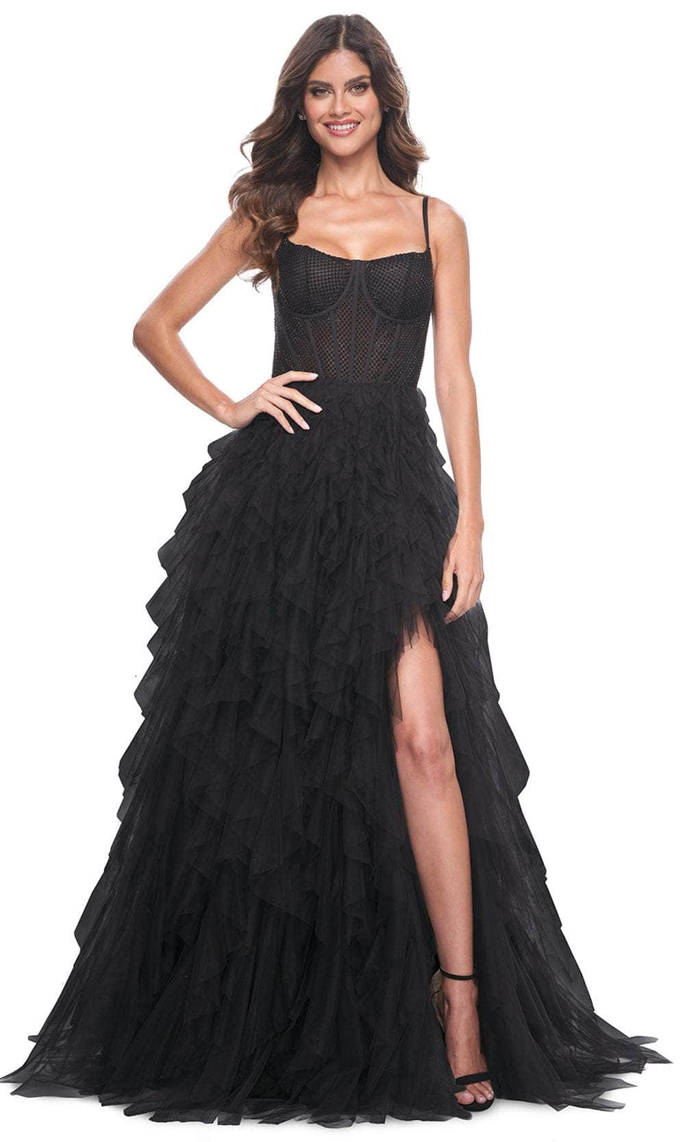 La Femme 32233 - Ruffle Skirt Prom Dress
