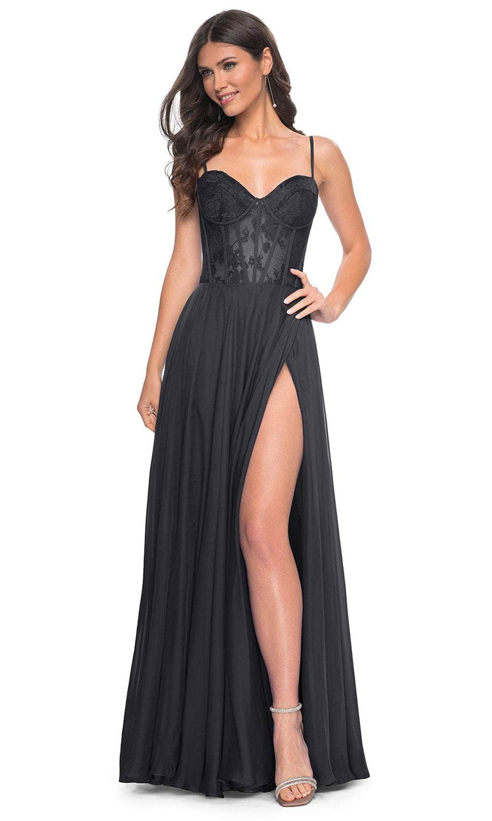 La Femme 32276 - Lace Bustier Prom Dress
