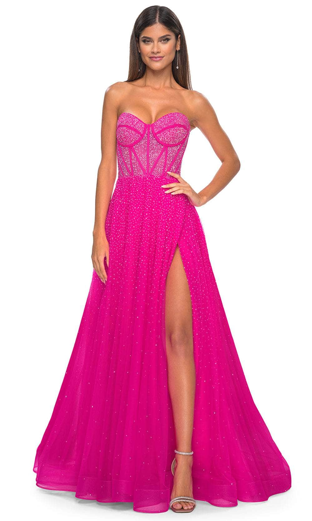 La Femme 32278 - Bejeweled Bustier Prom Dress
