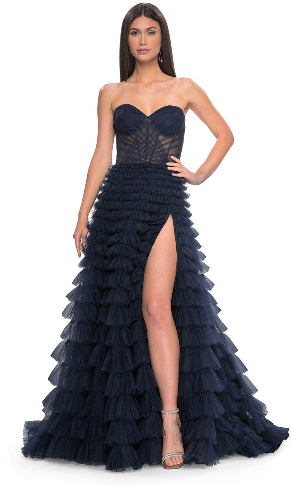 La Femme 32283 - Tiered A-Line Prom Dress
